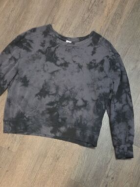 Member's Mark • Tie-Dye Charcoal Grey Cropped Sweatshirt
